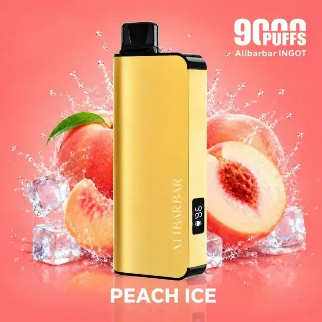 Alibarbar Ingot 9000 Peach Ice single-use device, Australia