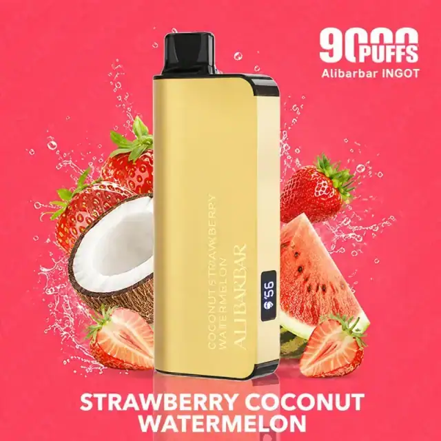 Alibarbar Ingot 9000 Strawberry Coconut Watermelon single-use device, Australia
