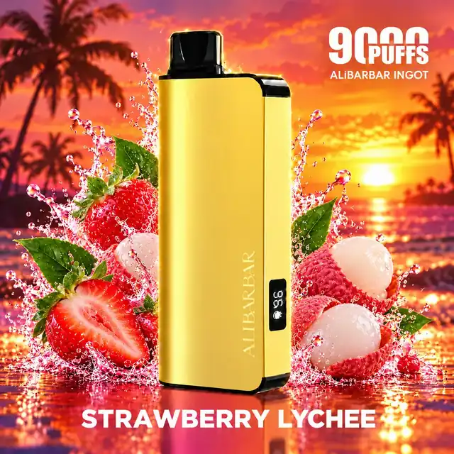 Alibarbar Ingot 9000 Strawberry Lychee single-use device, Australia