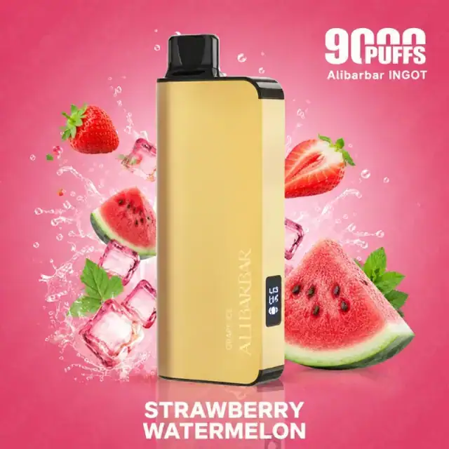 Alibarbar Ingot 9000 Strawberry Watermelon single-use device, Australia